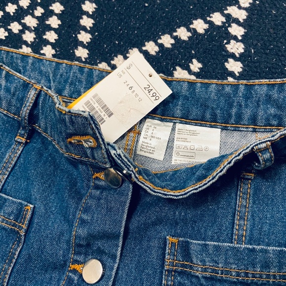 Denim Button Front Skirt - Picture 3 of 3